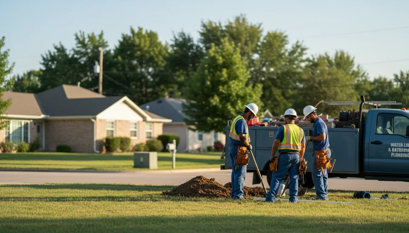 Residential water line and bathroom plumbing service in Pasadena, MD